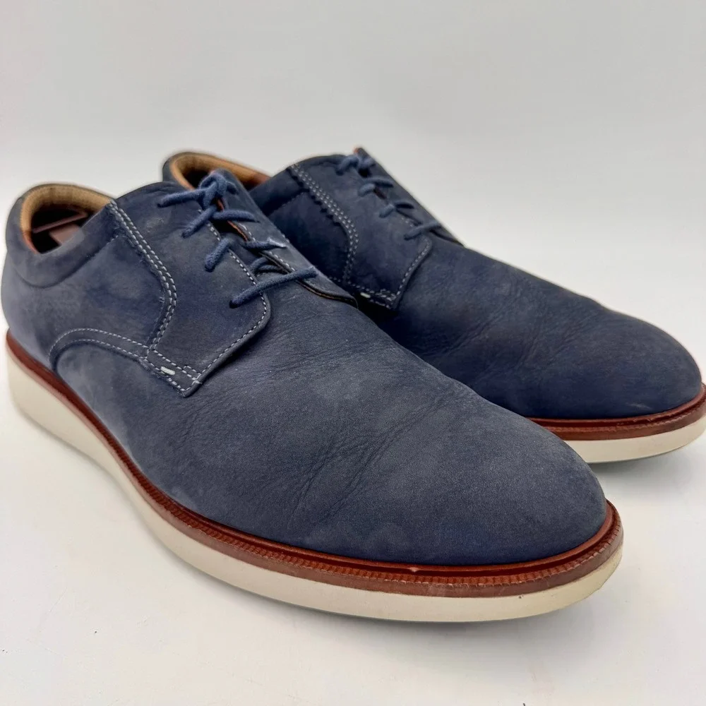 Johnston & Murphy XC+ Parker Navy Nubuck Leather Waterproof Oxford Men's 11W